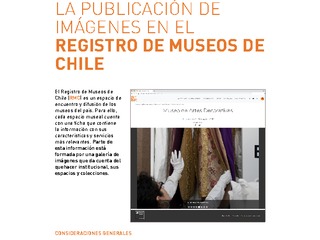 Instructivo para la publicación de imágenes en el Registro de Museos de Chile