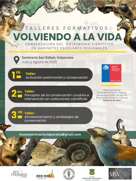 "Volviendo a la vida", conservación del patrimonio científico en gabinetes escolares regionales.