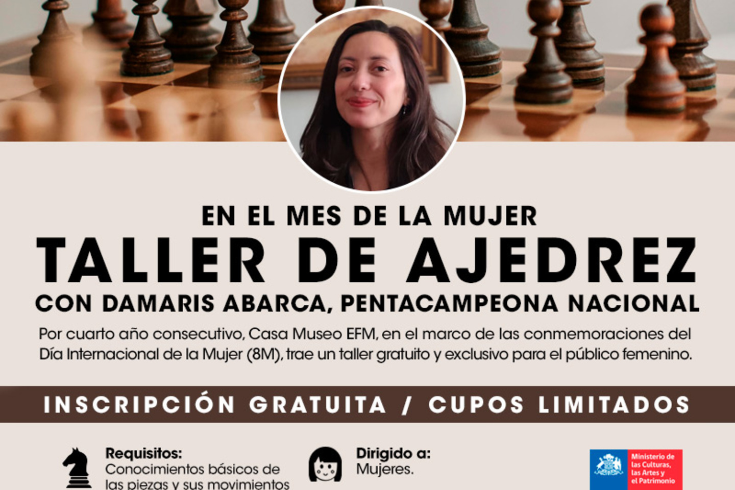 En el Mes de la Mujer ¡Taller Ajedrez Femenino en Casa Museo EFM ...
