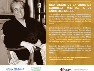 Flyer Conversatorio Gabriela Mistral